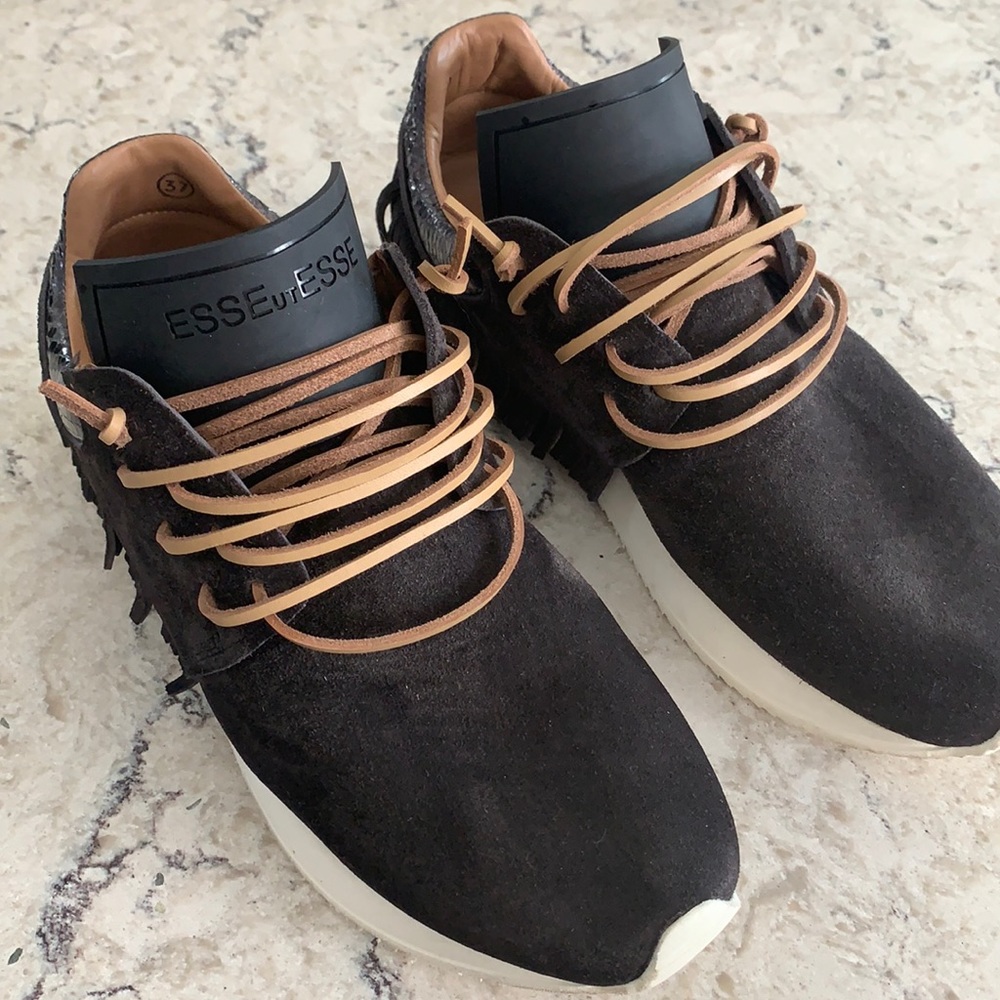 EsseutEsse size 37 Fringe Sneakers - worn once